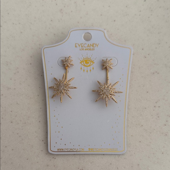 Jewelry - Gold Starburst Earrings